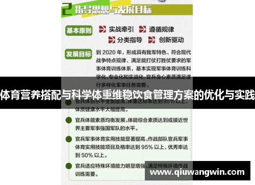 体育营养搭配与科学体重维稳饮食管理方案的优化与实践