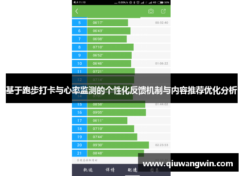 基于跑步打卡与心率监测的个性化反馈机制与内容推荐优化分析